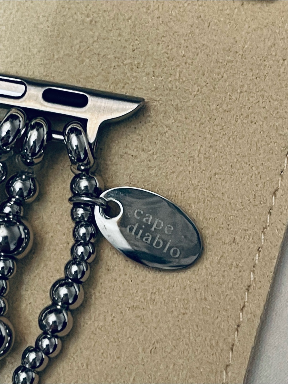 Cape Diablo Platinum Demure Stretch Apple Watch Strap NWOT - Picture 7 of 8